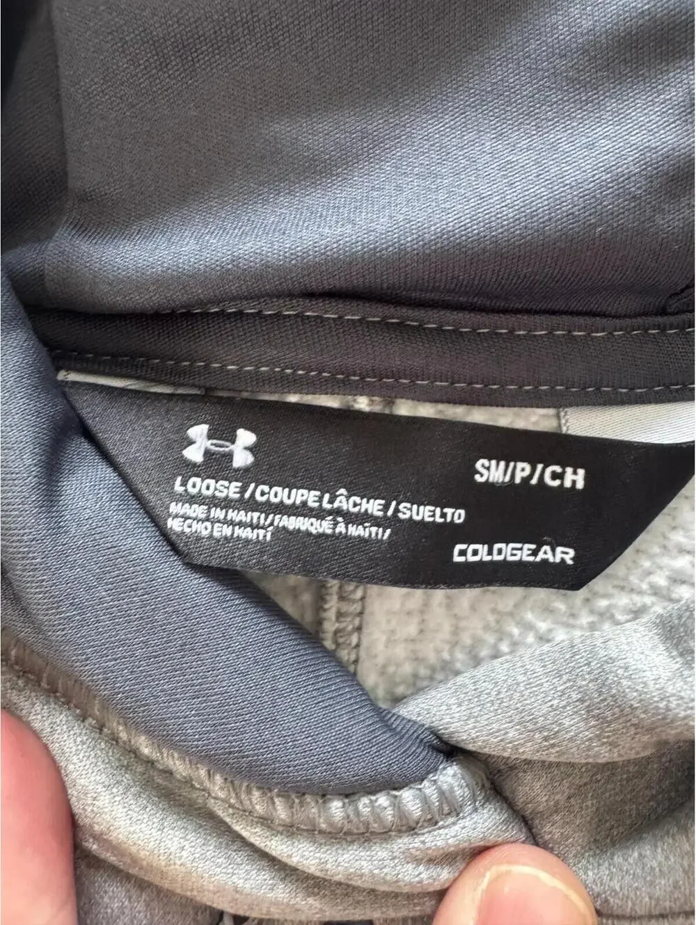 Under Armour ColdGear Hoodie Men’s Small Gray Loose Fit Pullover Athletic Sweats